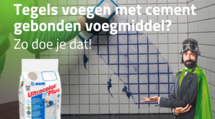Tegels voegen met cementgebonden voegmiddel