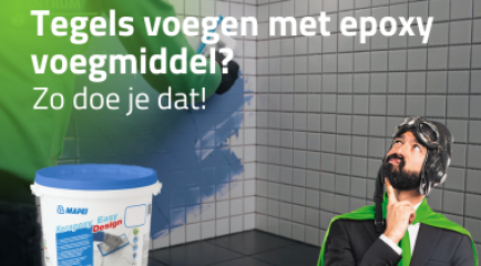 Tegels voegen met een epoxy voegmiddel