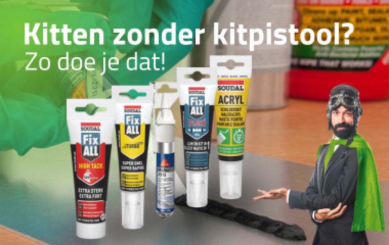 Kitten zonder kitpistool