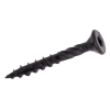 Woodies Ultimate Spaanplaatschroef Torx - 5,0 x 50 mm - platkop - T20 - deeldraad - shield - zwart - (200 st)