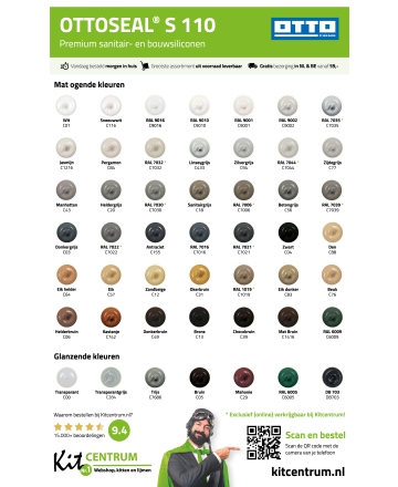 Ottoseal S110 Kleurenkaart