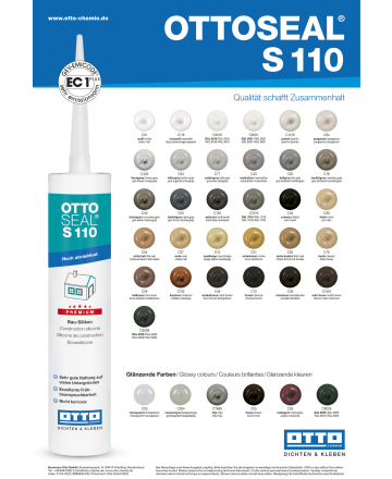 Ottoseal S110 kleurenkaart Groot
