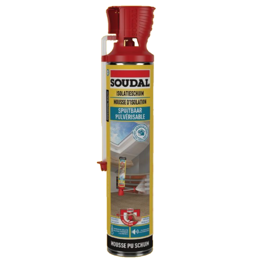 Soudal Spuitbaar isolatieschuim Genius 600ml Purschuim Isolatieschuim Kitcentrum.nl