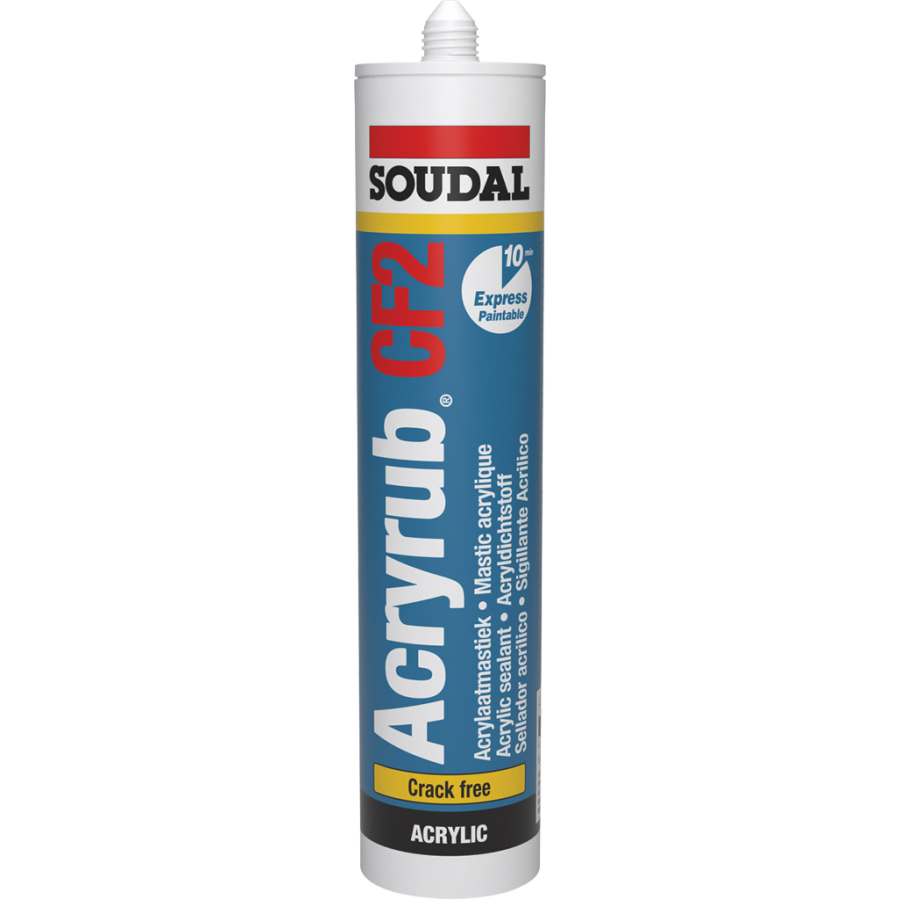 Soudal Acryrub CF2 310ml - Acrylaatkit: Anti Crack acrylaatkit ...