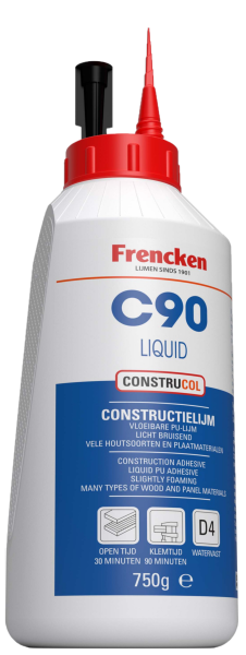 Frencken C90 Liquid Constructielijm D4 flacon 750gr
