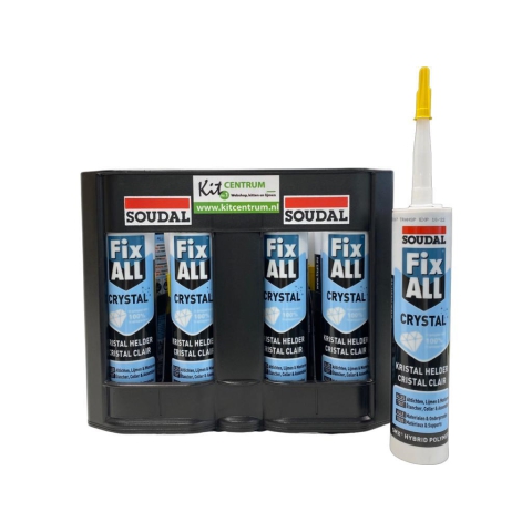 Soudal Fix All Crystal 12x 290ml + Kit kratje