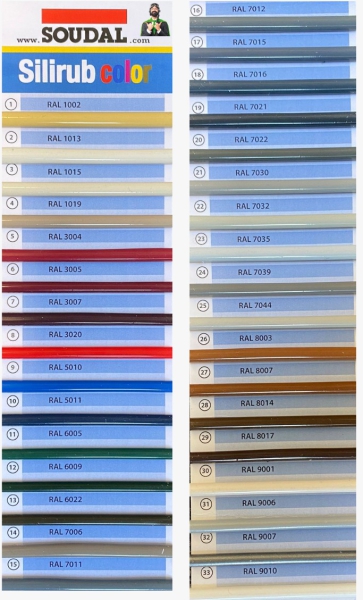 Silirub Color kleurenkaart - Overige: Kleurenkaarten - Kitcentrum.nl
