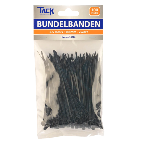Tie wrap 2,5mm x 100mm (100 stuks)