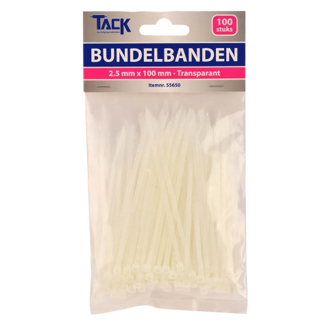 Tie wrap 2,5mm x 100mm (100 stuks)