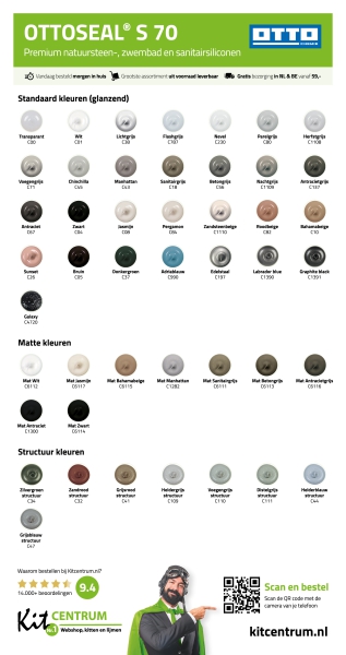 Ottoseal S70 Kleurenkaart