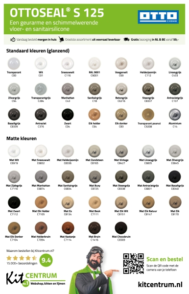 Ottoseal S125 Kleurenkaart