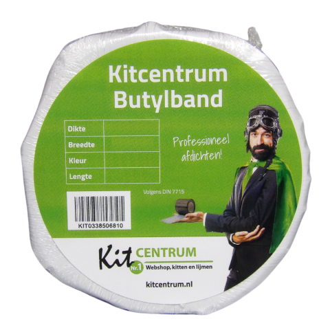 Kitcentrum Butylband rol 75mm x 10mtr