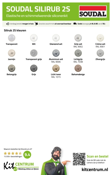 Soudal Silirub 2S Kleurenkaart