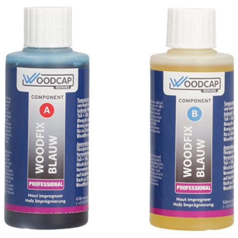 Woodcap Woodfix Blauw set 2 x 100 ml