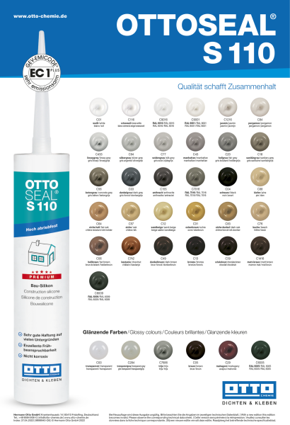 Ottoseal S110 kleurenkaart Groot