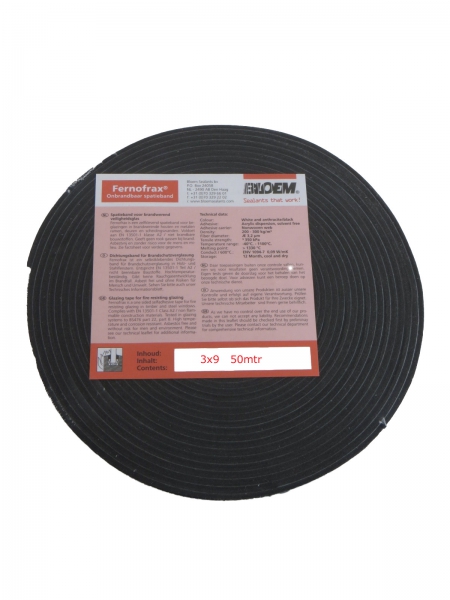 Brandwerend Fernofrax 3x9mm zwart 50mtr