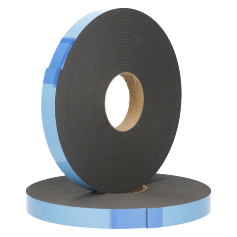 Kruisroedentape 4x12mm Zwart rol 20mtr