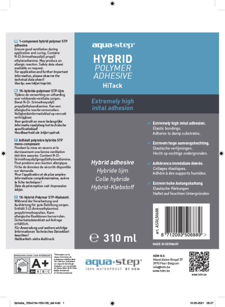 HDM Aquastep Hybrid Polymer Adhesive Hitack