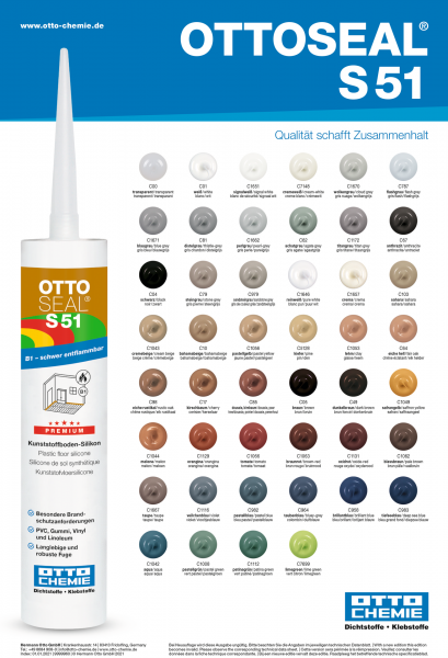 Ottoseal S51 Kleurenkaart