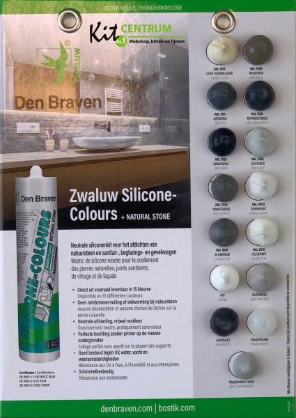 Zwaluw silicone Colors kleurenkaart