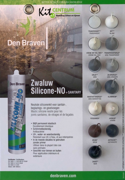 Zwaluw silicone NO kleurenkaart
